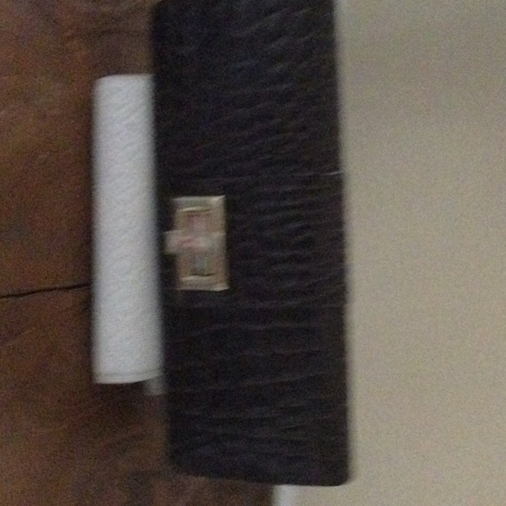 Elegant Black Crocodile-Embossed Clutch